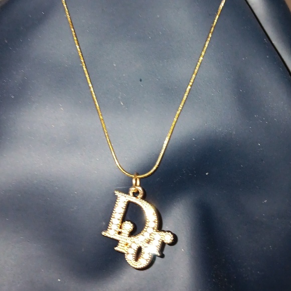 Dior Pendant Lab Created WhiteSapphire Sterling Silver w Box Dust Bag Ribbon NWT - Picture 2 of 8